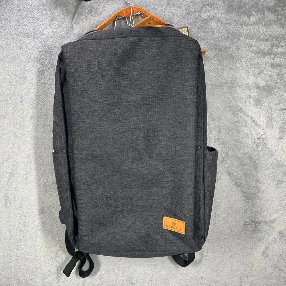Nordace Siena Backpack Unisex OS Grey Tan Smart Travel Laptop Bag USB
